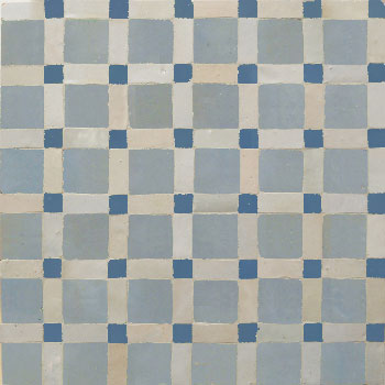 Mosaic House Moroccan tile Fes 17-1-2 Sky blue White Light Blue  zellige, mosaic, zellij, field, pattern, glaze, simple, classic 